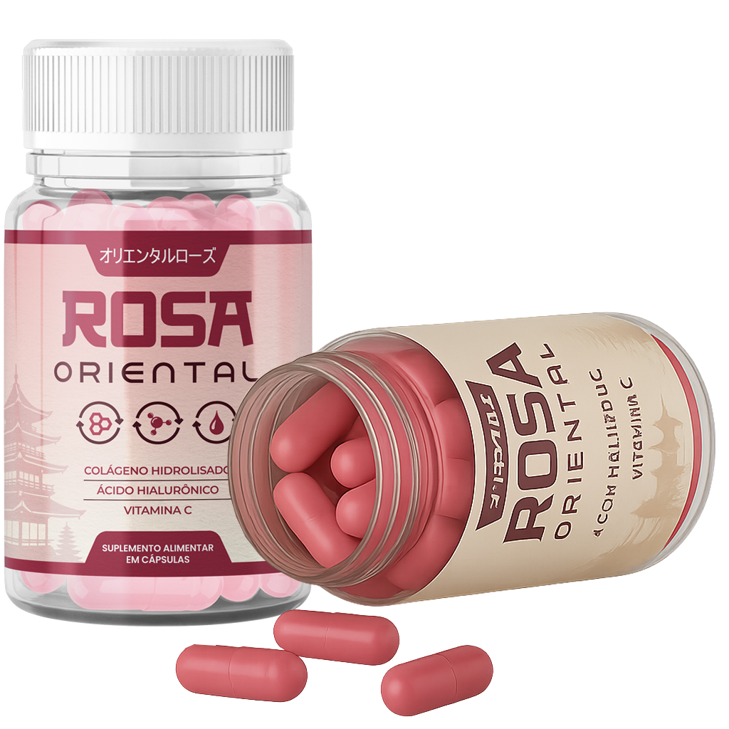 Frasco do suplemento Rosa Oriental
